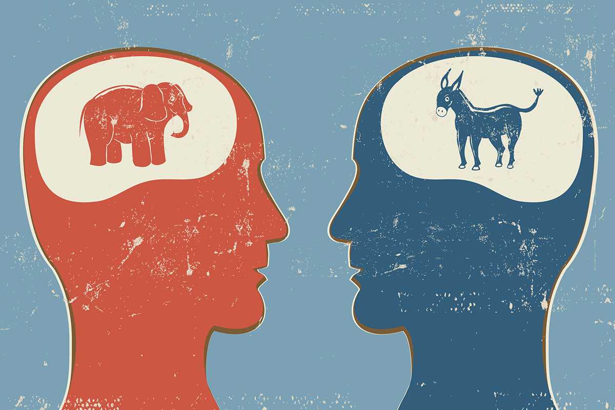 In the U.S., there are two dominant political parties. Rossen argues that our political system should be more representative of the pluralistic beliefs of our country rather than confined to two often opposing parties. - Photo via Intelligence Squared US