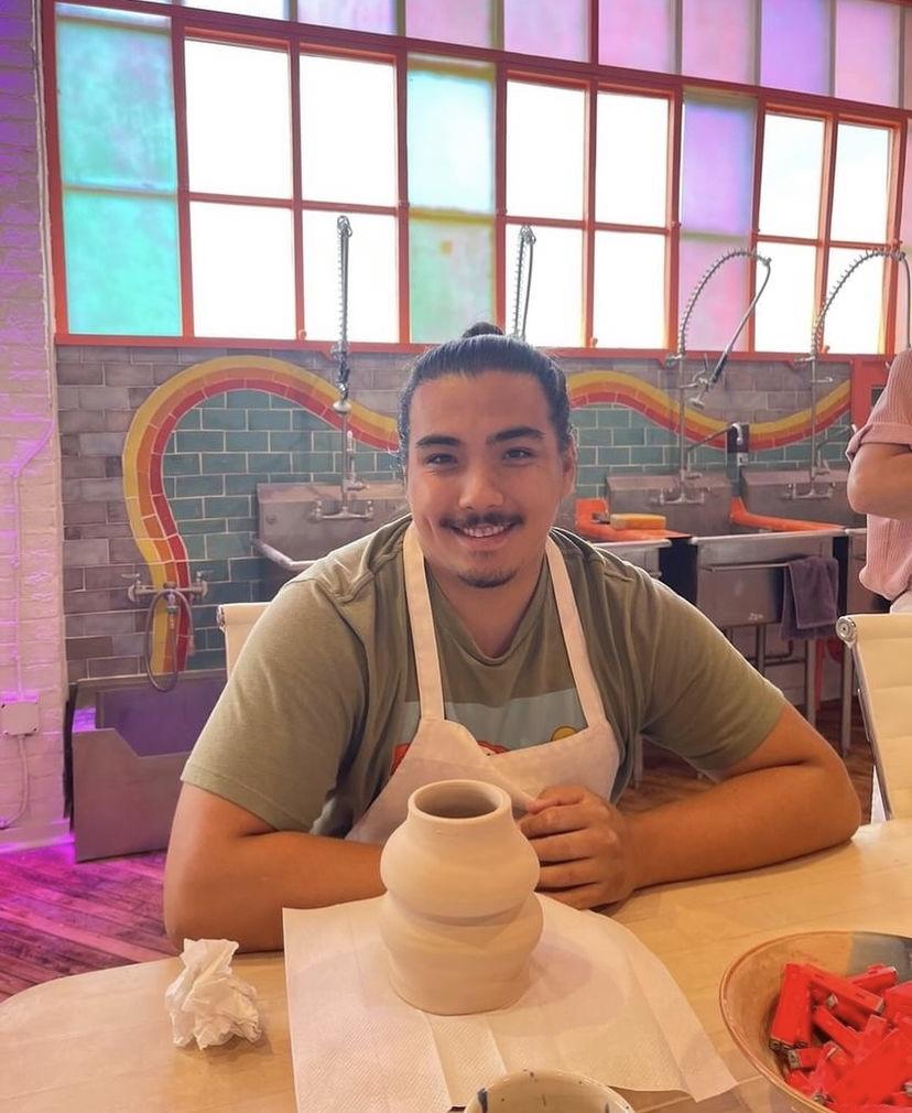 "Willard gathers inspiration for his art from many different aspects of his life but credits his friends as being the biggest among them." - Photo via Rowan Department of Arts Instagram